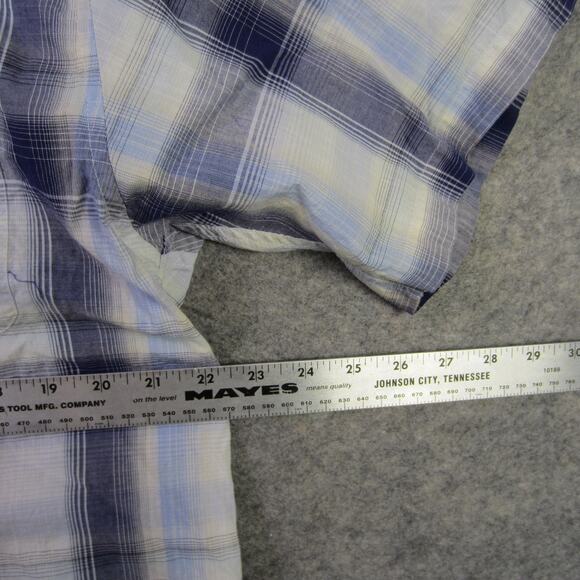 Alexander Julian Colours Shirt Mens Medium Blue Plaid Button Down Cotton Casual - Picture 4 of 7